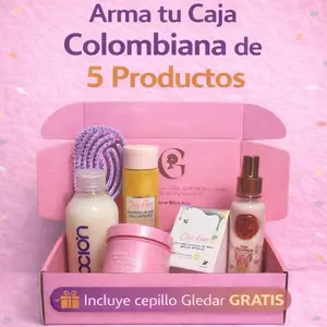 Caja Colombiana Personalizada x 5 Productos + Cepillo Gledar GRATIS ( shampoo, cremas, mascarilla, tratamientos) tú eres el que elige que productos quieres llevarte.