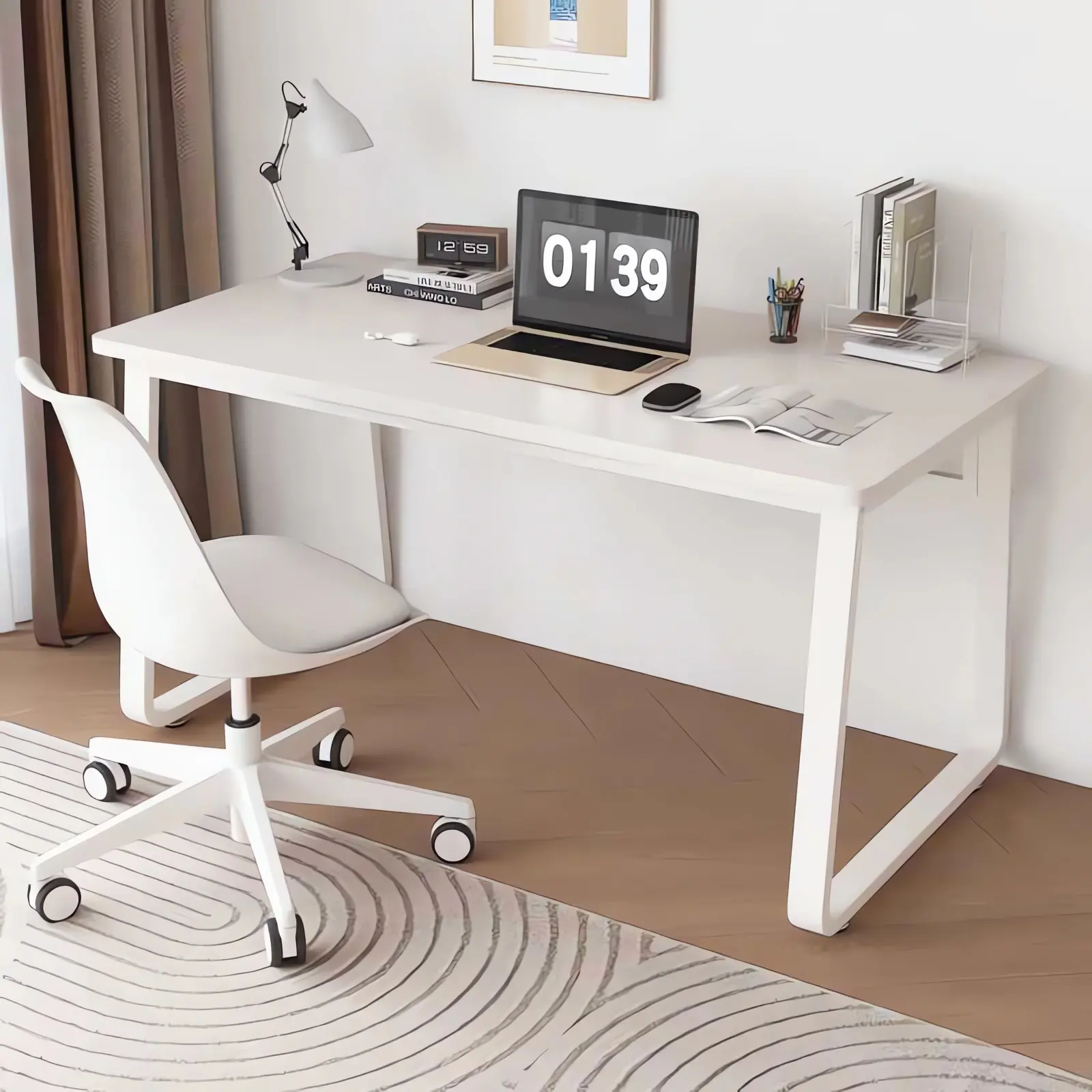 【Summer sale】horse shoe shape desks Computer Desk Modern Simple Style Desk for Home Office,Small Writing Table Study Corner Work Desk for Bedroom