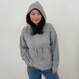 100% Heavy Gray Wool Hoodie