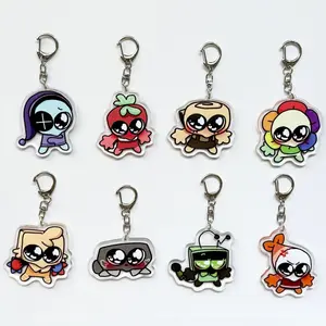Dandy's World Acrylic Keychain, Dandys World Double Side, Brightney, Gigi, Glisten, Flutter, Poppy, Shrimpo, Connie, Dandys World Gift
