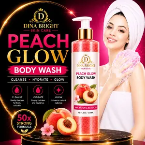 PEACH GLOW BODY WASH.