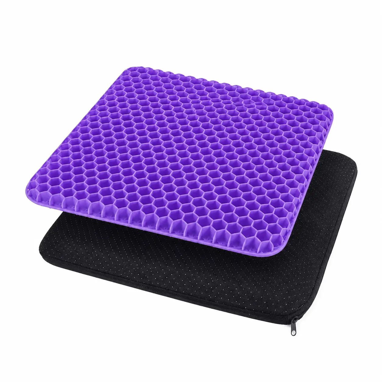 Gel Seat Cushion, Ventilated Honeycomb Office Chair Pad for Daily Seating Comfort, Soft Support Cushion for Car, Home, and Work Use
