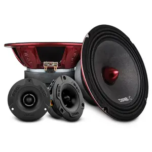 Mid and High Complete Package - Includes 2 X 8" Midrange Loudspeakers and 2 X Aluminum Super Bullet Tweeters 1" Built in Crossover (PRO-X8.4BMPK)