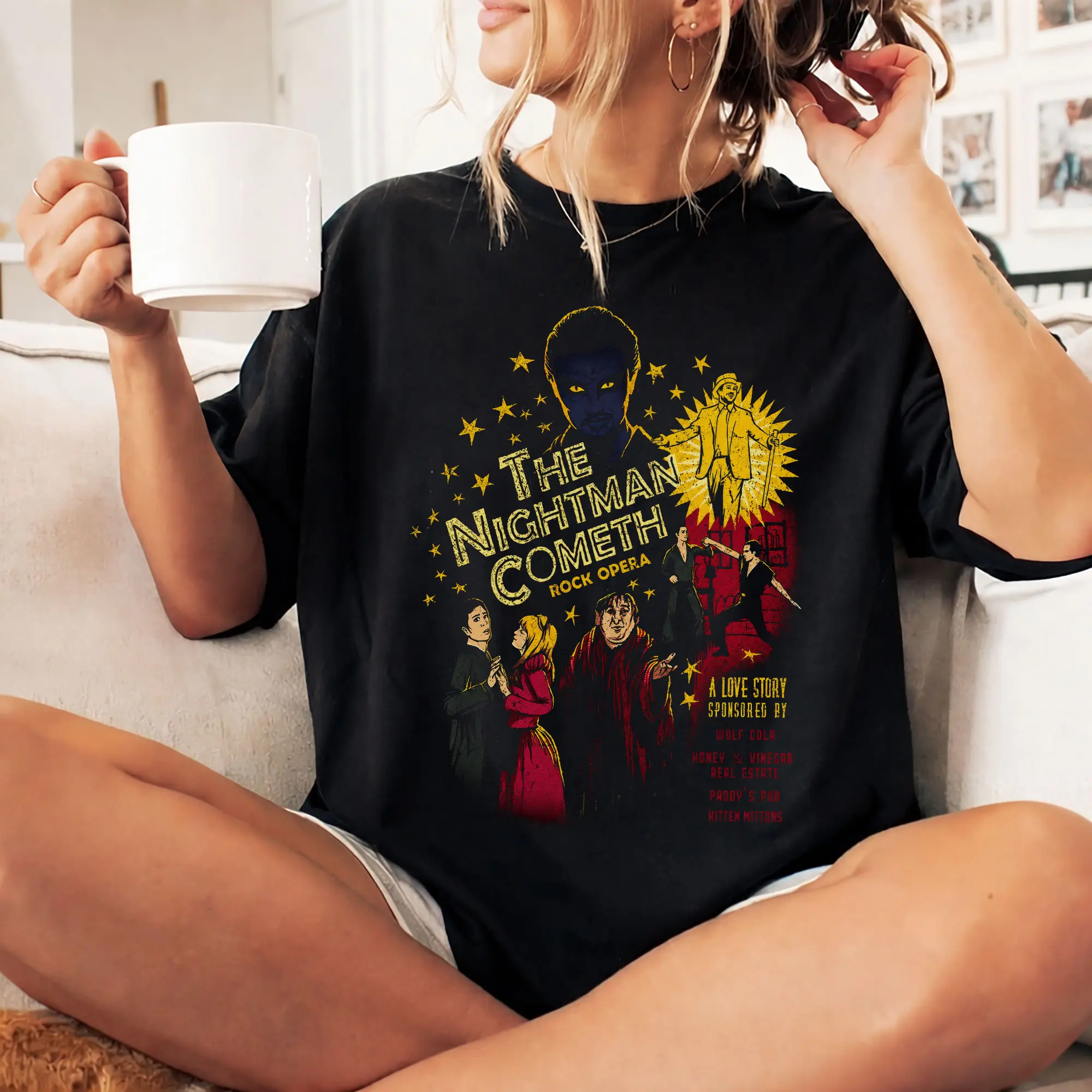 Graphic The Nightman Cometh Shirt, Vintage Style Tee, 90s Vintage Movie T-Shirt, Unisex Shirt for Men and Women