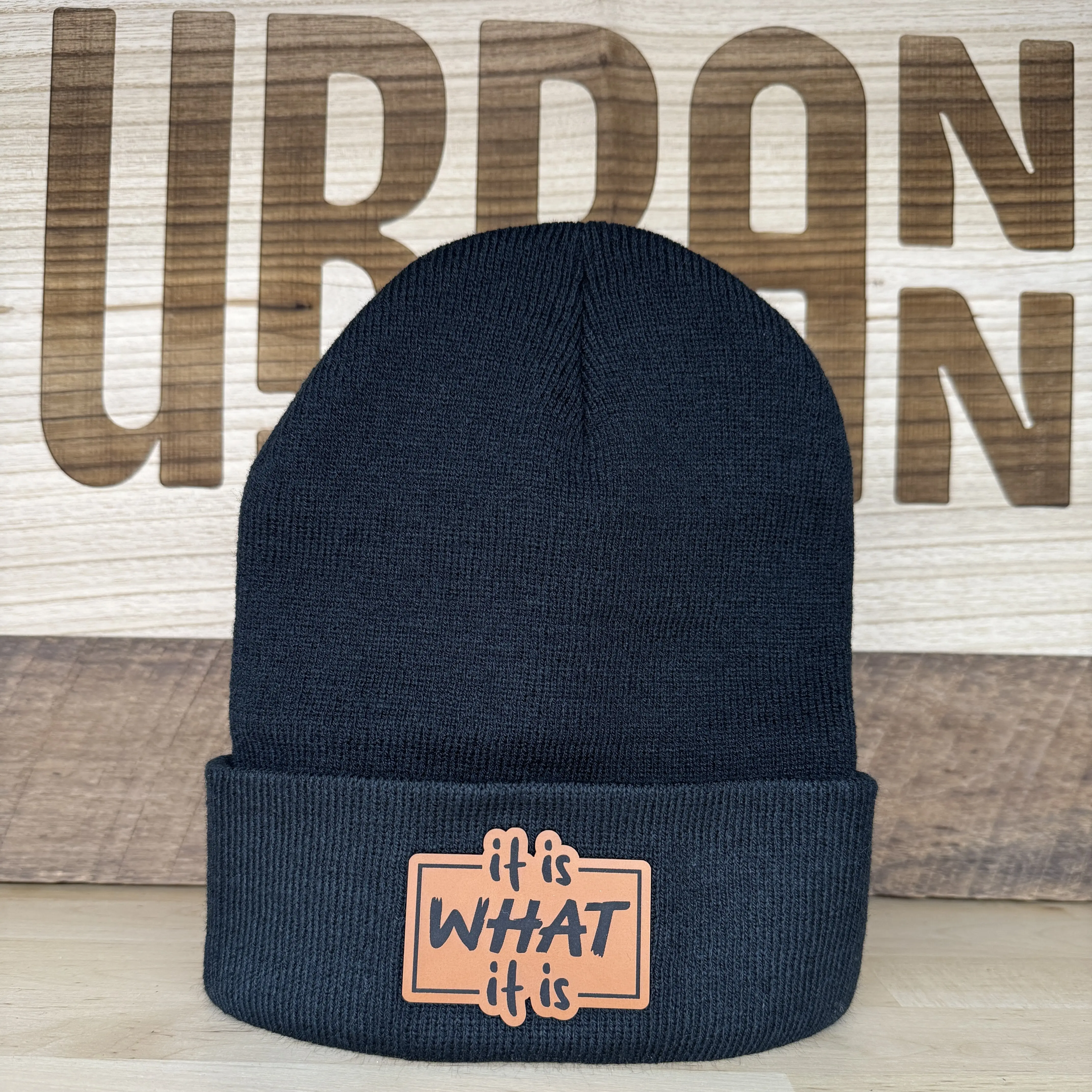 It Is What It Is Custom Leatherette Patch Trucker Style and Evolve Ponytail Hats trucker hat unique gift unisex hat FlexFit and Knit Beanie It Is What It Is Custom Leatherette Patch Trucker Style and Evolve Ponytail Hats trucker hat unique gift unisex hat FlexFit and Knit Beanie