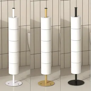 Foldable Toilet Paper Holder Stand, Round Base Design, Option, Ideal for Bathroom Use, Durable & Stylish Storage Solution, Bathroom Organizers, Bathroom Accessory