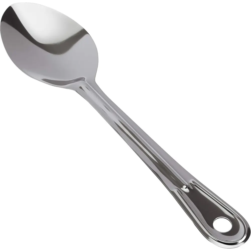 Super Strong, Ergonomic 11 in Serving Spoon 1 Pk. Big, Solid Stainless Steel Spoons for Cooking, Baking and Basting. Best Kitchen Flatware for Buffet and Banquet Service in Restaurants and Homes