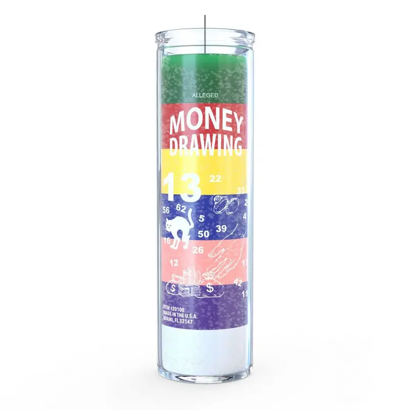 7-Day 7-Color Draw Money Candle Set, Rainbow Layers Light, Eclectic Non-Toxic Wax for Mindful Home Use, Spiritual Insight-Enhancing Home Decor Candle - Boost Income, Attracts Financial Prosperity