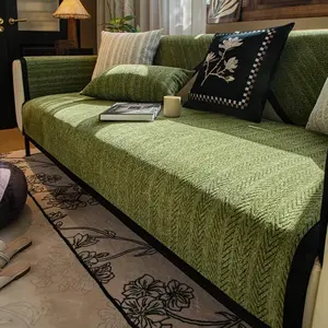 Modern Fishbone Pattern Sofa Cover, Sofa Slipcover, 1 Count Non-Slip Cushion, Suitable for fashionable living spaces, Premium Fabric, Durable Protection, Easy to machine wash, Fits 1-4 Seater Sofas