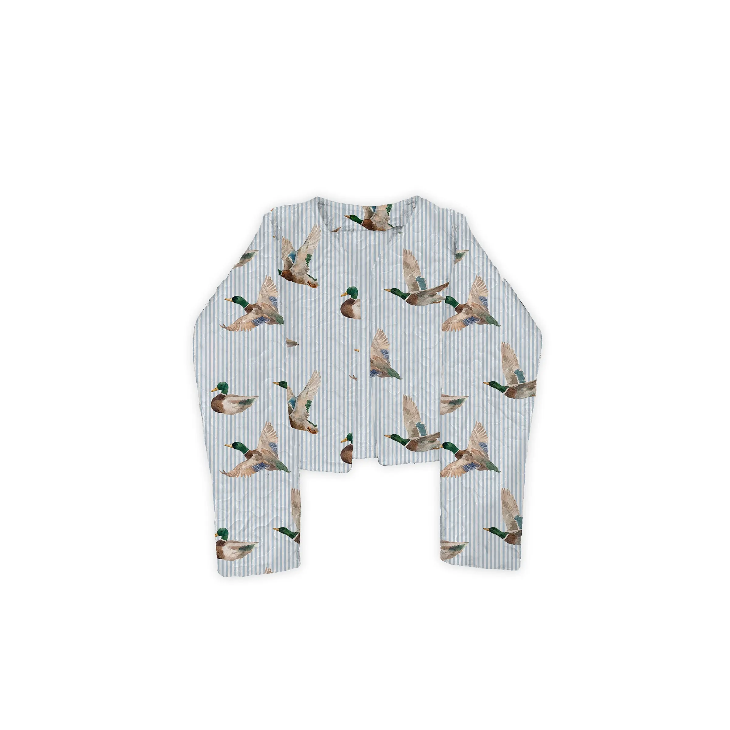 Mallory Ducks Blue Cropped Quilted Jacket