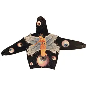 Tapestry Zip Up Hoodie Menswear Fashion streetwear