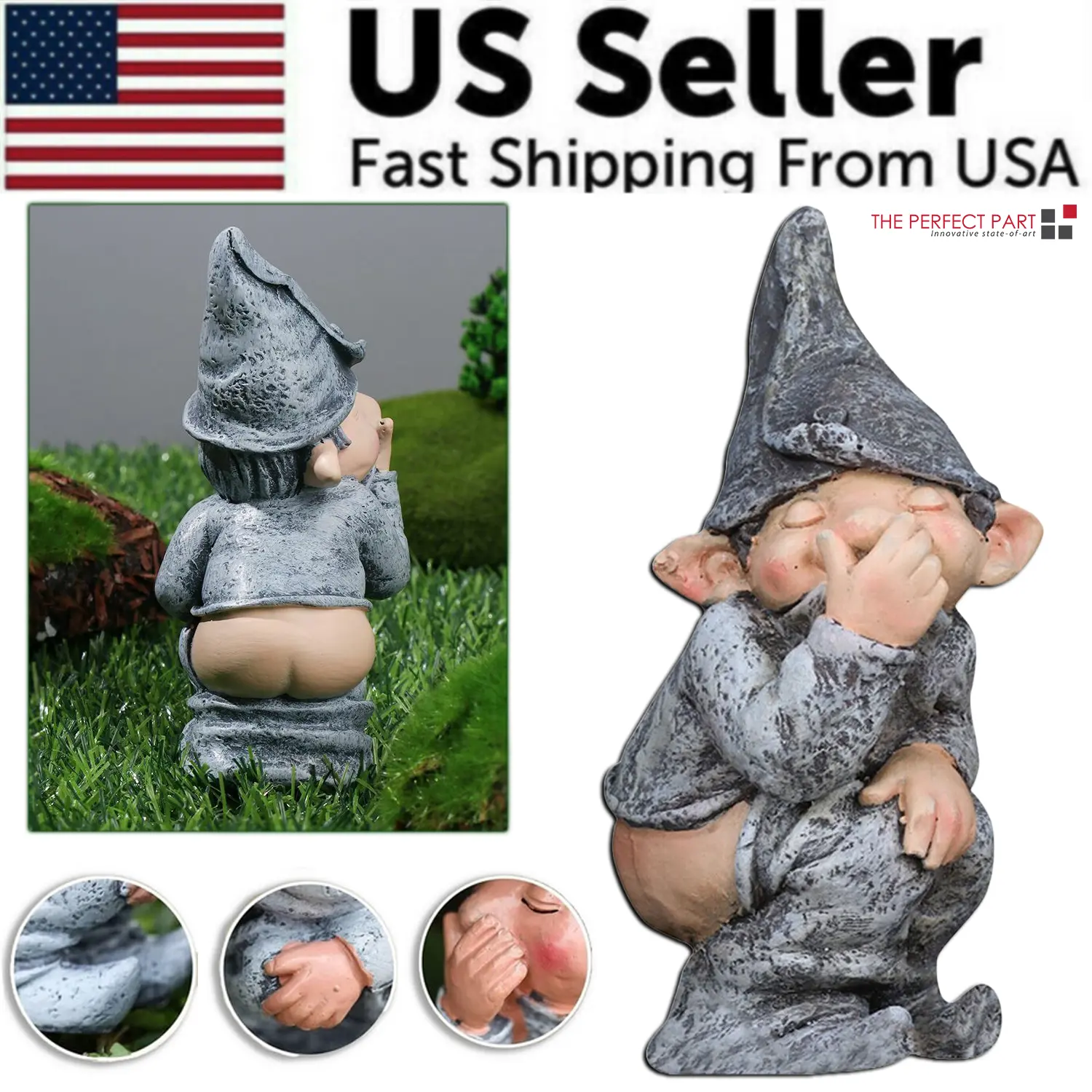 Funny Gnome Statue - Funny Home Garden Ornament