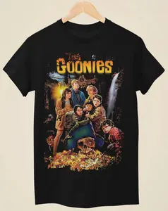 The Goonies - Movie Poster Inspired Unisex Black T-Shirt, Classic Fashion, Fits Every Occasion, No-Fade Colors, Wash After Wash