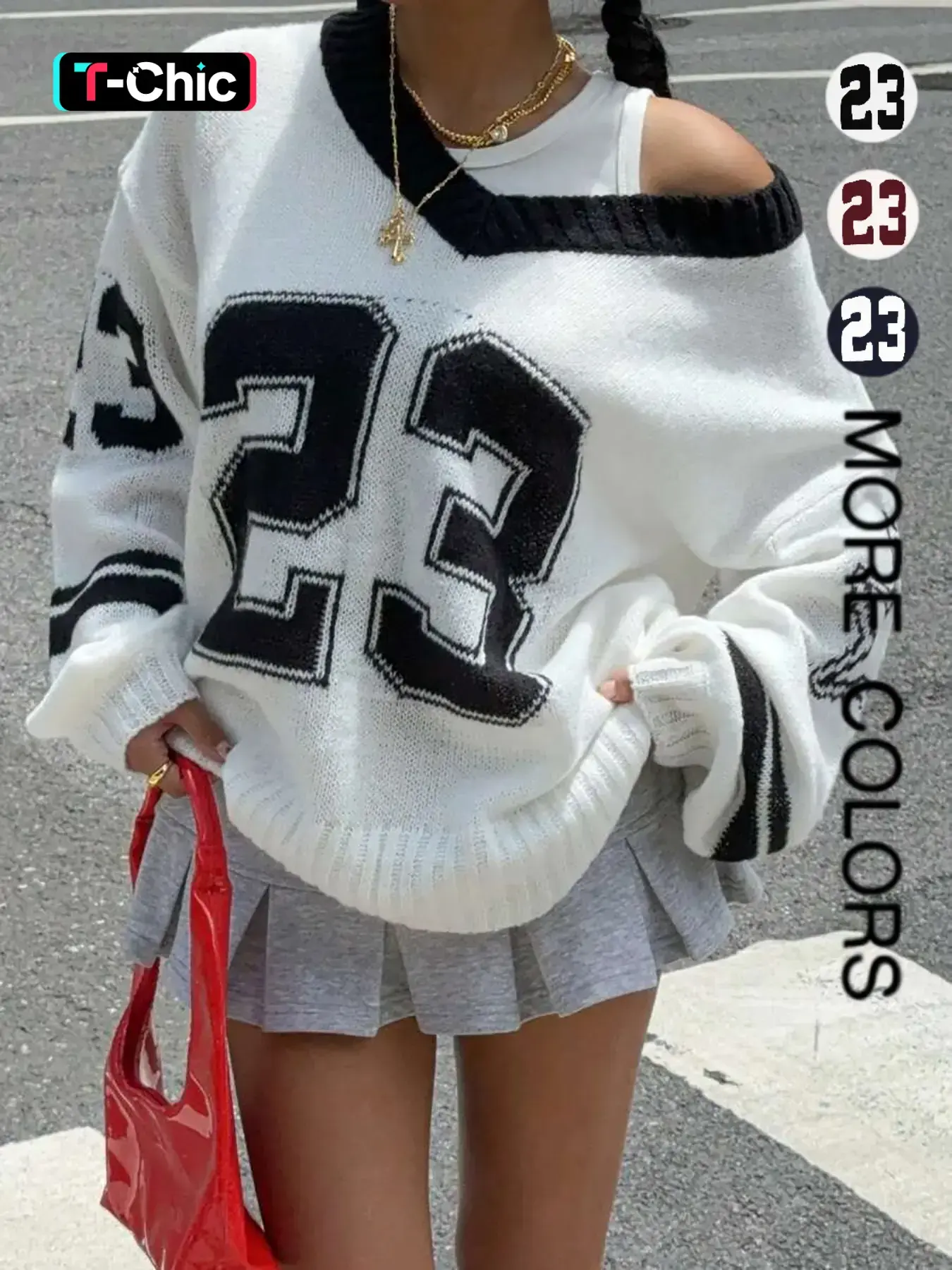 Women's Vintage Figure Print Loose Fit Oversize Knitted Sweater, Casual Long Sleeve Jumper for Fall & Winter, Fashion Ladies' Knitwear for Daily Wear, Womenswear, Tops