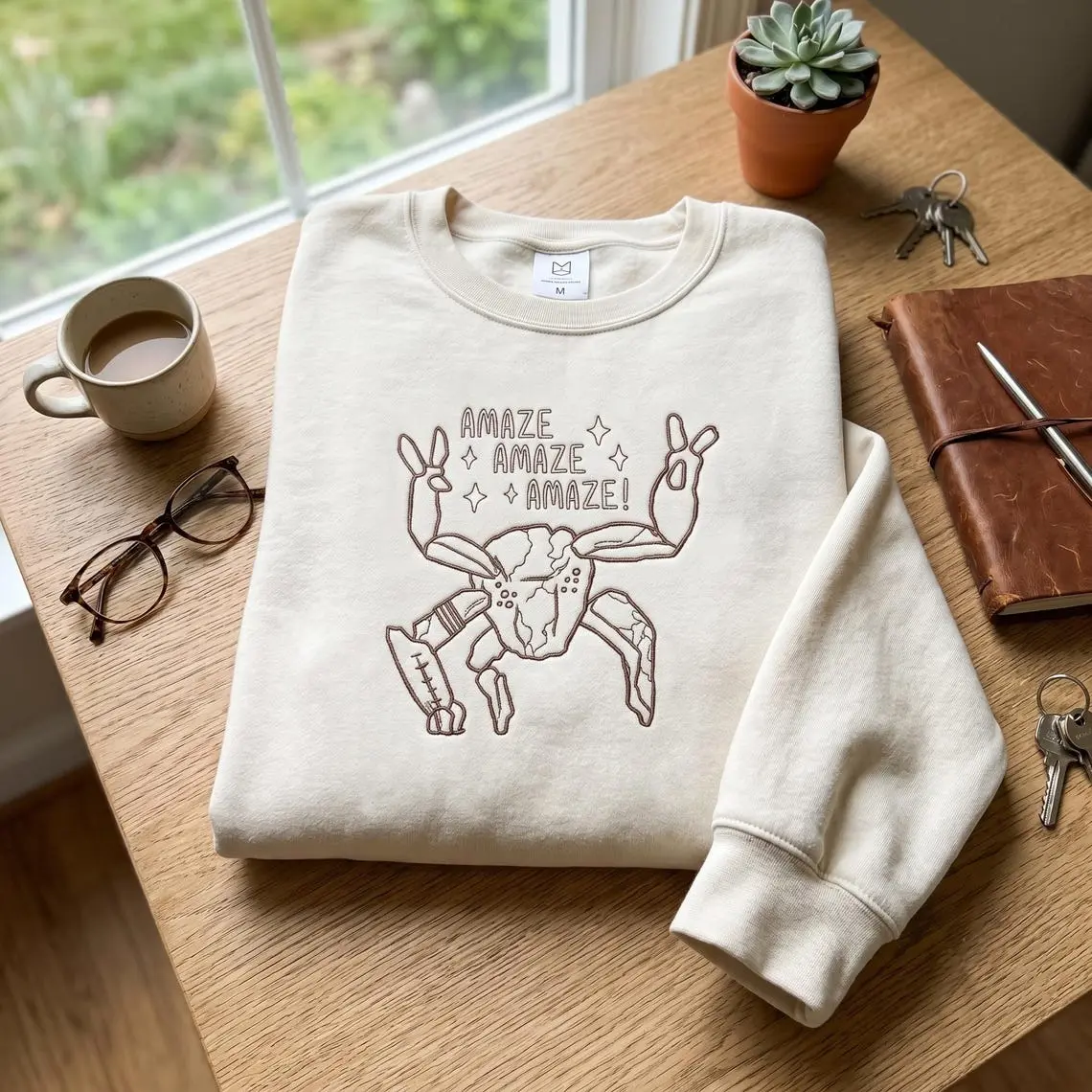 Embroidered Amaze Amaze Amaze Rocky Alien Sweatshirt, Project Hail Mary Shirt, Funny Sci Fi Sweatshirt