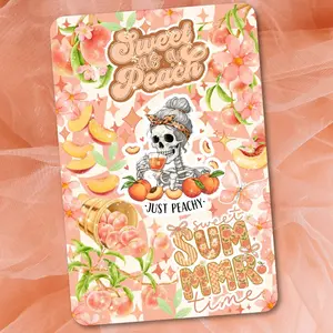 Cute Peach Holographic Cardstock Case Insert for Kindle | Book Lover Gift | Bookish Stickers for E-Reader | Booktok Cover Insert | Dark Romance Books | Smut Reader | Summer Vibes Stickers for Kindle Device | Choose Your Device