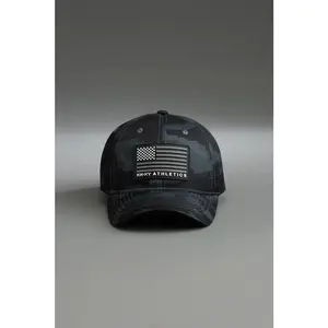 Camo Performance Cap with Logo Flag Patch