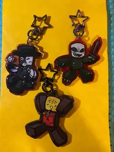 Acrylic Roblox Die of Death Keychain, Cute Cartoon Game Character keychainfect gift for Roblox gamer fans