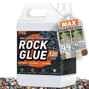 Rock Glue, 1 Gallon 99% Stronger Bond Mulch Glue for Landscaping, Long-Lasting Stronger Hold for Mulch, Pine Straw, Pea Gravel Stabilizer-Mulch Lock for Garden,  Landscaping Binder