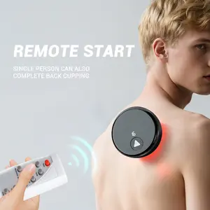 Electric cupping and scraping massage set, portable and portable massager, portable cupping treatment set with remote control, 32 adjustable suction and heating levels, relieving muscle soreness and back pain.