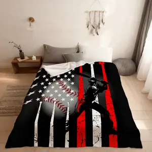 Baseball Bed Sheet Set Sports Theme Geometric Stripe Bedding Sheet 3D Ball Pattern Fitted Sheet for Boys Girls Children Teens Bedroom Decor Baseball Games Comforter Cover Full Size with 2 Pillow Case