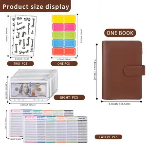 card Budget Binder Cash Envelopes for Budgeting Money Organizer for Cash Money Envelopes for Cash Leather A6 Zipper envelopes