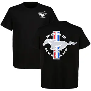 Retro Ford Mustang T-Shirt Short-Sleeve Premium Cotton Tee for Mustang Fans & Muscle Car Enthusiasts Made in USA