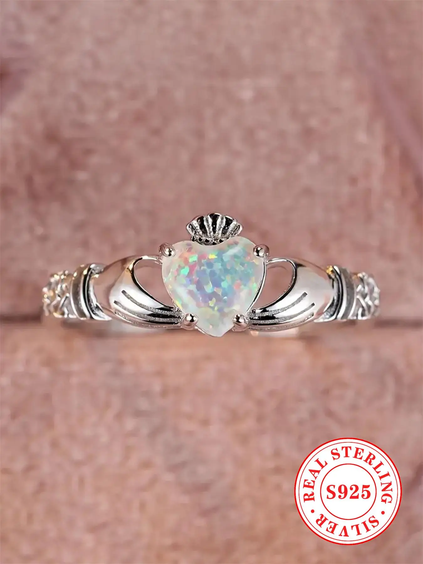 925 Sterling Silver Fashion Heart Design Ring for Women & Girls, New Fashion Jewelry for Party, Daily Clothing Decor, Trendy All-match & Exquisite Jew