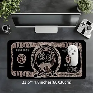 Funny 100 Dollar Design Mouse Pad, Aesthetic Desktop Decoration, Non-Slip Rubber Pad, Multi-Size for Laptop, Games, Work, Gift for Kids