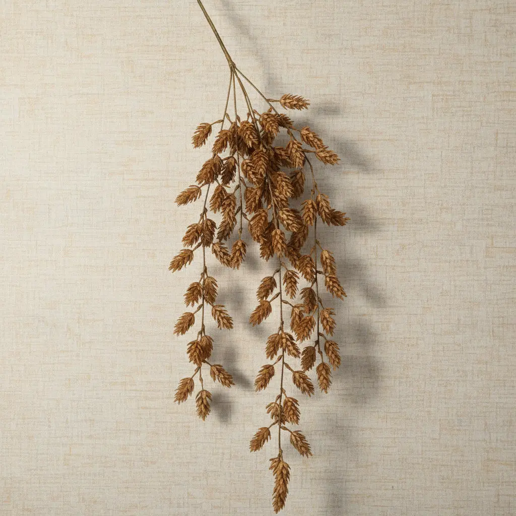 Faux Hops Drip Garland — 30" Artificial Hops Vine Garland for Mantel, Doorway & Kitchen Decor