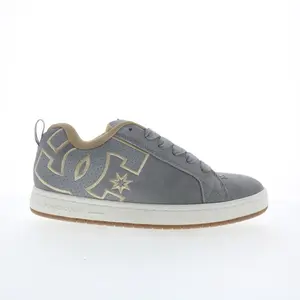 DC Court Graffik SE Mens Gray Suede Skate Inspired Sneakers Shoes