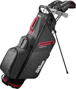 Wilson Men's Profile Complete Golf Set with Stand Bag - Right Hand, Regular, Red/Black/Silver