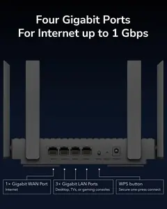 AX3000 WiFi 6 Router - 802.11ax Dual Band Gigabit Wireless Internet Router, VPN Compatible, MU-MIMO, WireGuard, Cudy Mesh Compatible WR3000 V2.0
