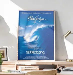 Blue Horizon Surf Film Poster - Vintage Surfing Wall Art for Beach Lovers