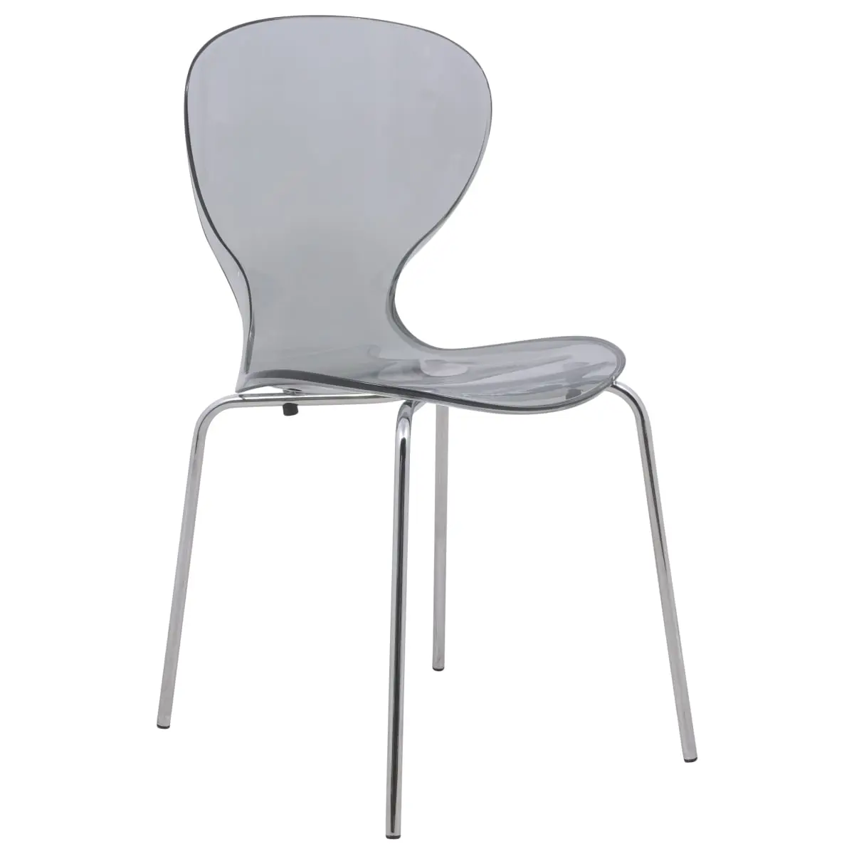 LeisureMod OC17TBL 32.25 x 17 x 16.25 in. Modern Oyster Transparent Side Chair, Transparent Black, Black Dining Chairs, Modern Dining Chairs