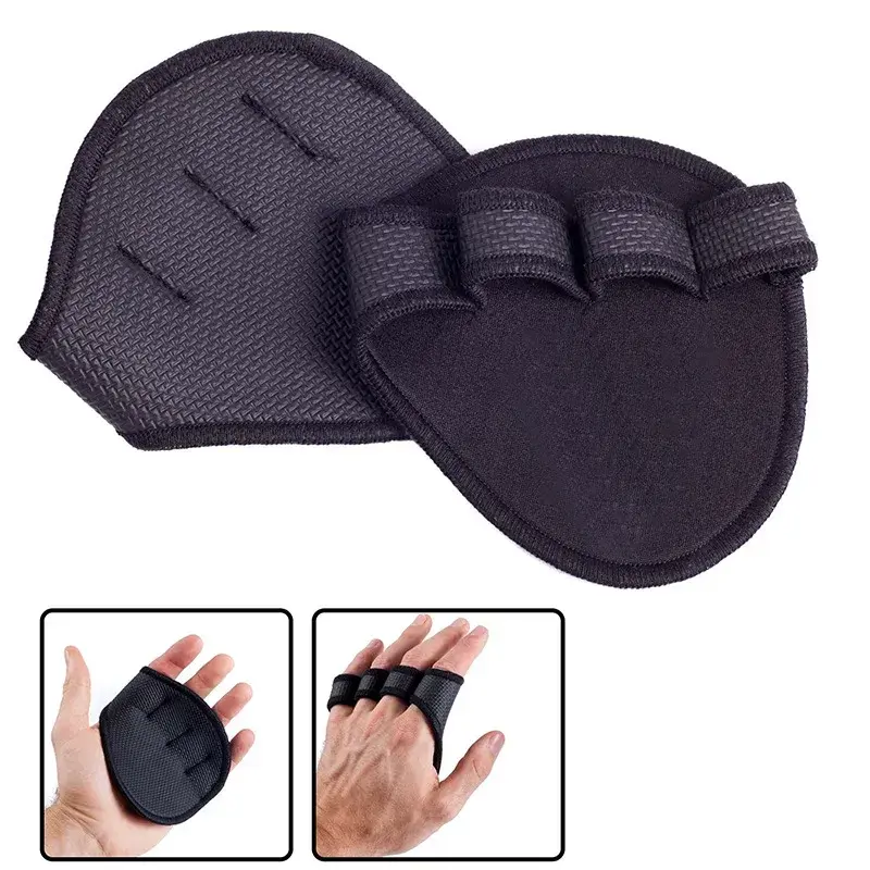 2PCS Neoprene Grip Pads Lifting Grips Gym Workout Gloves Weightlifting Calisthenics Powerlifting Fitness Sports Hand Protector