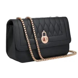 Small Size Women's Crossbody Bag with Luxury Quilted Diamond-Stitch Design & Sleek Flap Closure