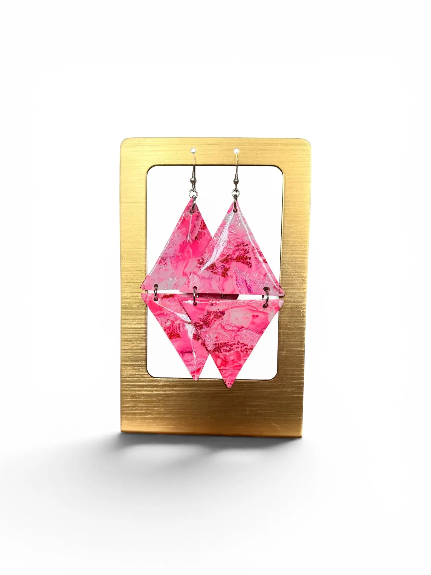 Fuchsia Mosaic Earrings
