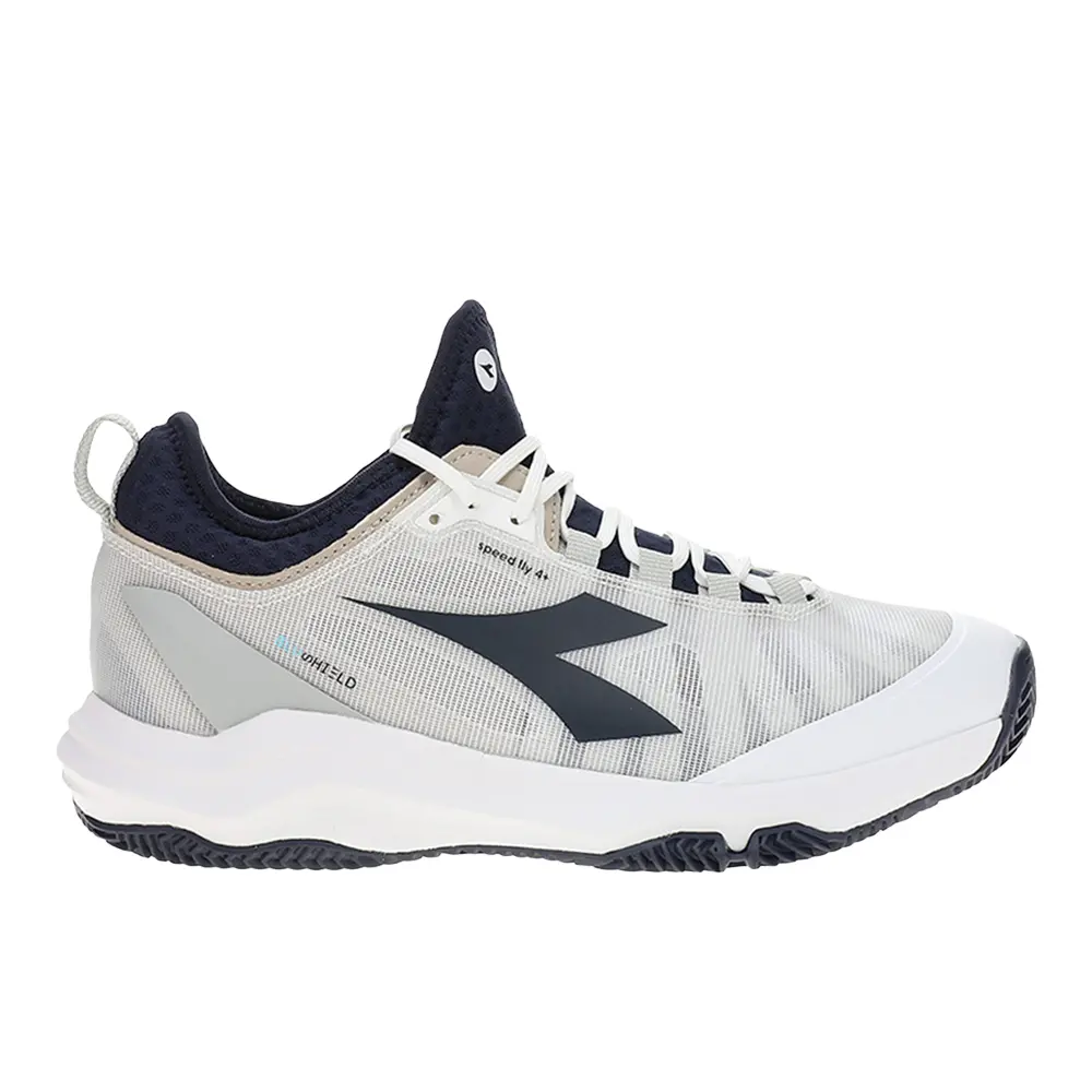 diadora Mens Speed Blushield Fly 4+ Clay Tennis Sneakers Shoes - White