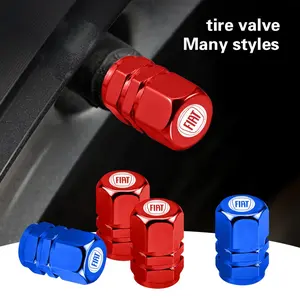 Car Styling Metal Wheel Tire Valve Caps Dust Accessories For FIAT 600 Panda Pulse Mobi 500X Tipo Strada 500L Fastback Cronos Ulysse Fullback Doblo Toro Qubo Aegea