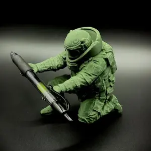 Engineer Model Pen Holder and Desk Decor, 3D Printed Soldier Design, Ideal for Pens, Pencils, Office Decoration, Engineer Gift