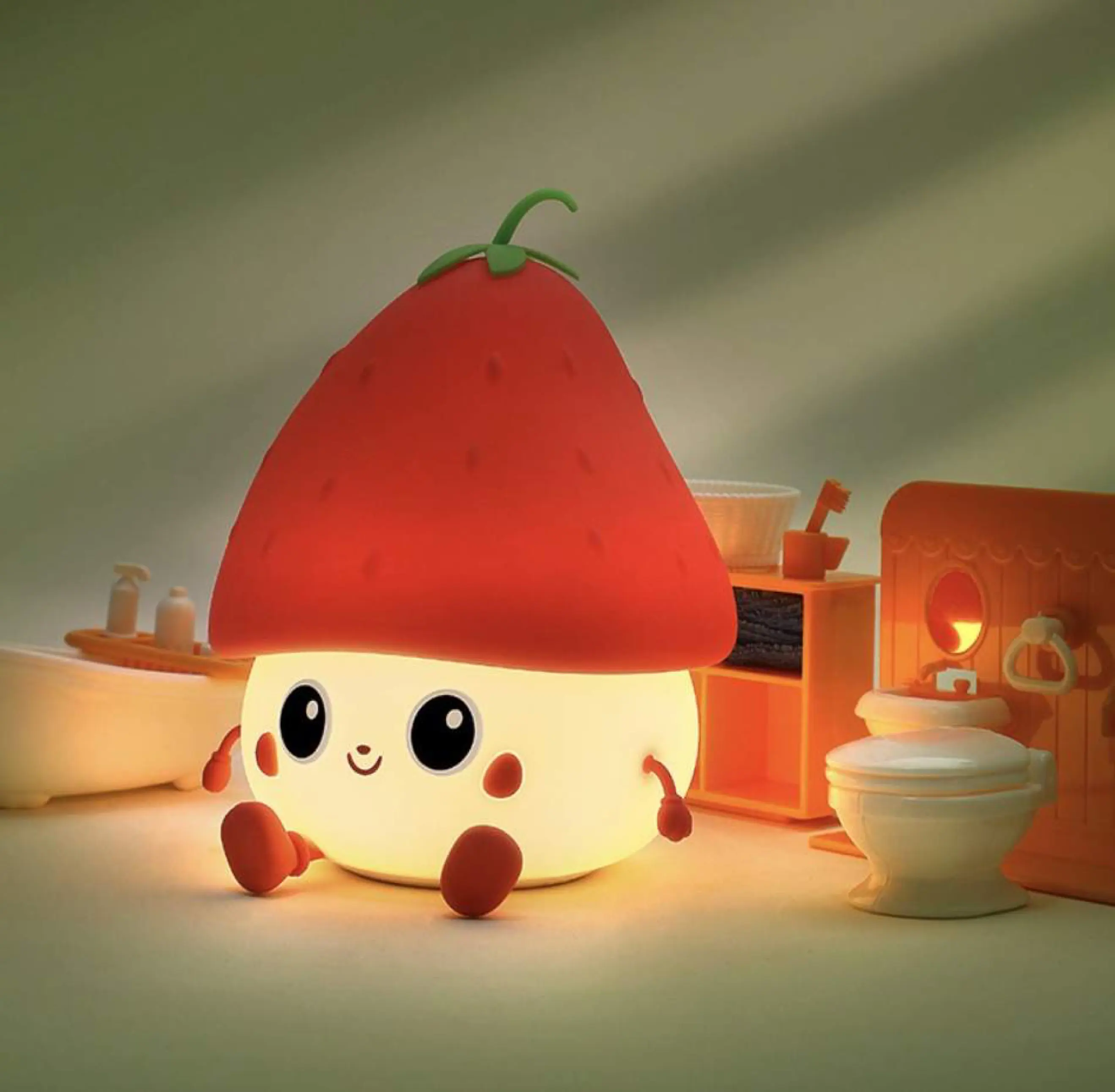Strawberry Glow Light - Sweet LED Lamp for Home Improvement and Novelty Lighting