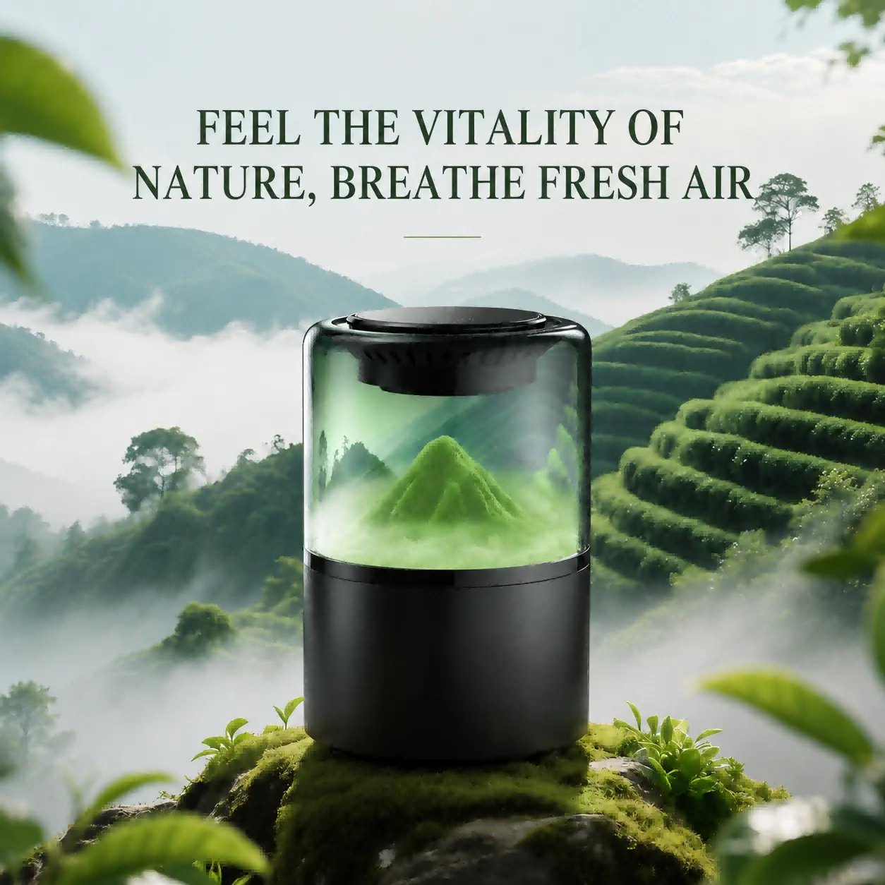 X06 Round Cylinder Aromatherapy Machine - Wireless Car & Home Oil Diffuser, Automated Aromatherapy, Ultra-Quiet Design, Built-in Ambient Lighting, 1 Fragrance Box Included, Battery-Powered, Suitable for Bedrooms, Offices