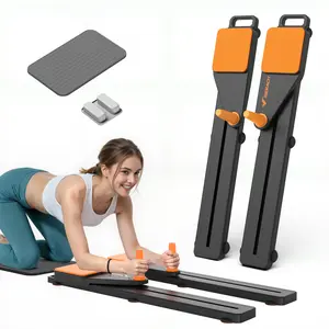 Merach Multi-functional Adjustable Ab Exercise Board,Split Ab Slide Roller Board,Home Pilates Reformer with Knee Mat for Home Gym Core & Ab Strength Training, Abdominal Crunch Machine, Christmas gift