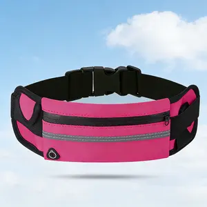 Reflective Running Waist Bag | Water Resistant Fanny Pack for Running Jogging Cycling Fitness with Adjustable Belt & Zipper Pocket
