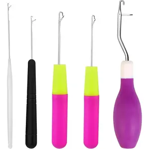 5 Pcs Latch Hook Kit with Tool and Crochet Needle for Adults for Carpet Making