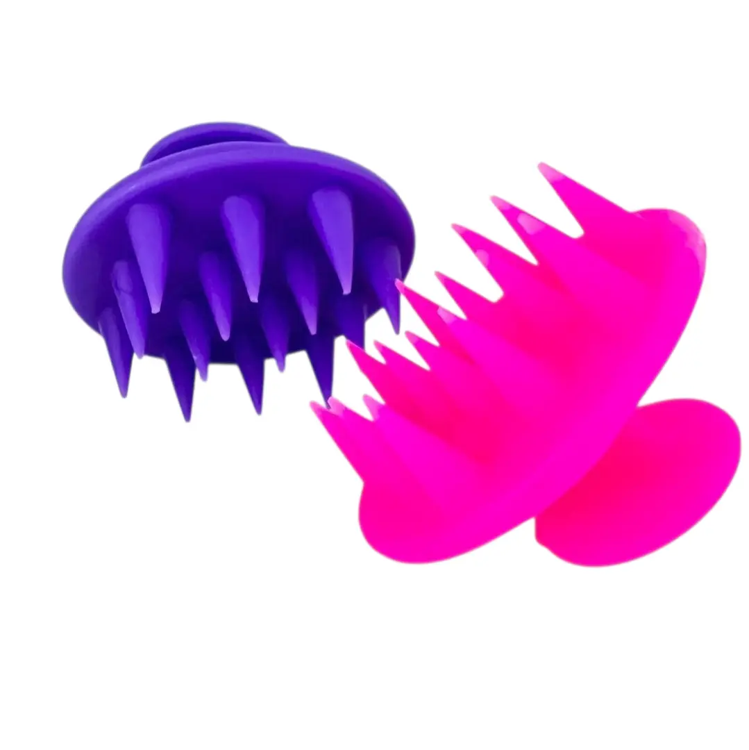 Lqqks Scalp Massager Shampoo Brush 2-Pack - Pink/Purple or Black/Green - For Loc, Dreadlock and Natural Hair - Beauty & Personal Care Body Care Tool, At Home, Relaxing, Adults, Locsanity