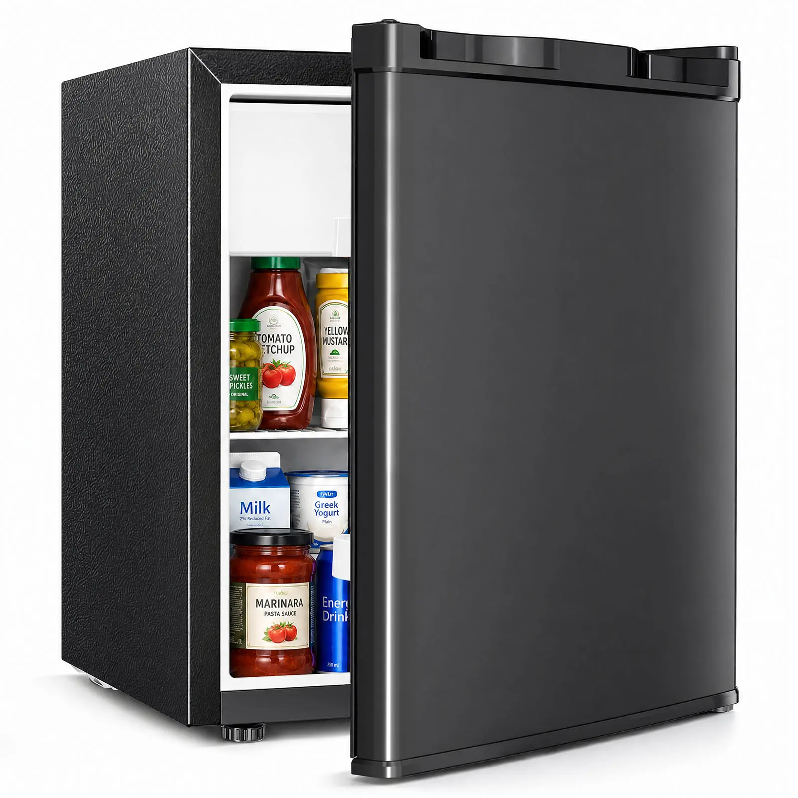 Electactic 36L Compact Mini Refrigerator, Small Elegant Fridge with 0-10°C Adjustable Cooling, Quiet Operation, Iron Shell, Perfect for Bedroom/Office/Kitchen, 115V/60Hz