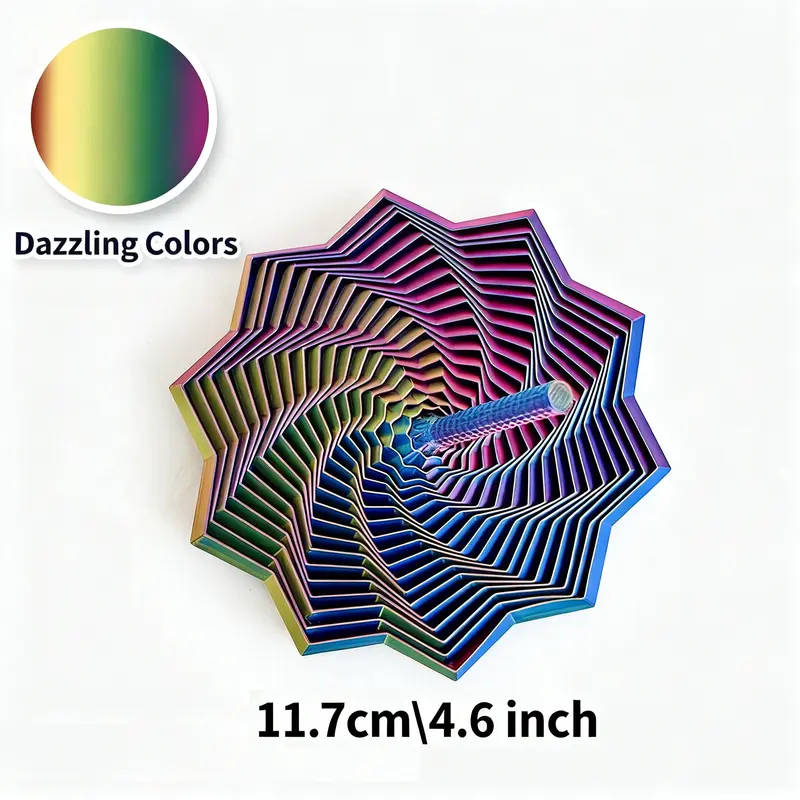 Product Introduction of 3D Printed Expanded Sensory Fidget Star, New Stress Relief Sensory Whirling Spiral with Handle, Very Satisfying Sight and Sound with Hypnotizing Visual Fidget Toy 0