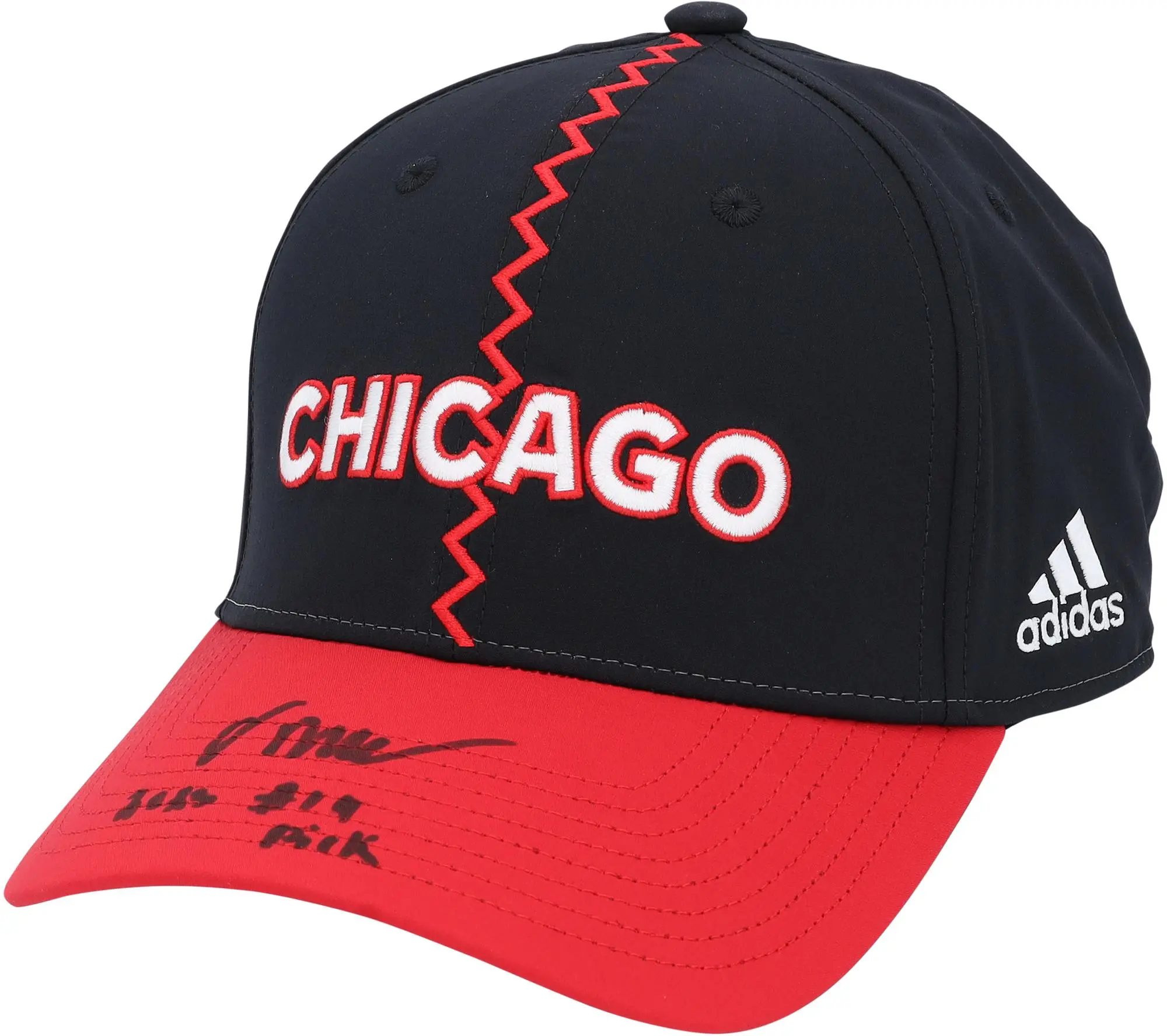 Oliver Moore Chicago Blackhawks Autographed 2023 NHL Reverse Retro Cap with "2023 #19 Pick" Inscription - Fanatics Authentic Certified